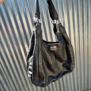 Coach Madison Black Leather Hobo Bag